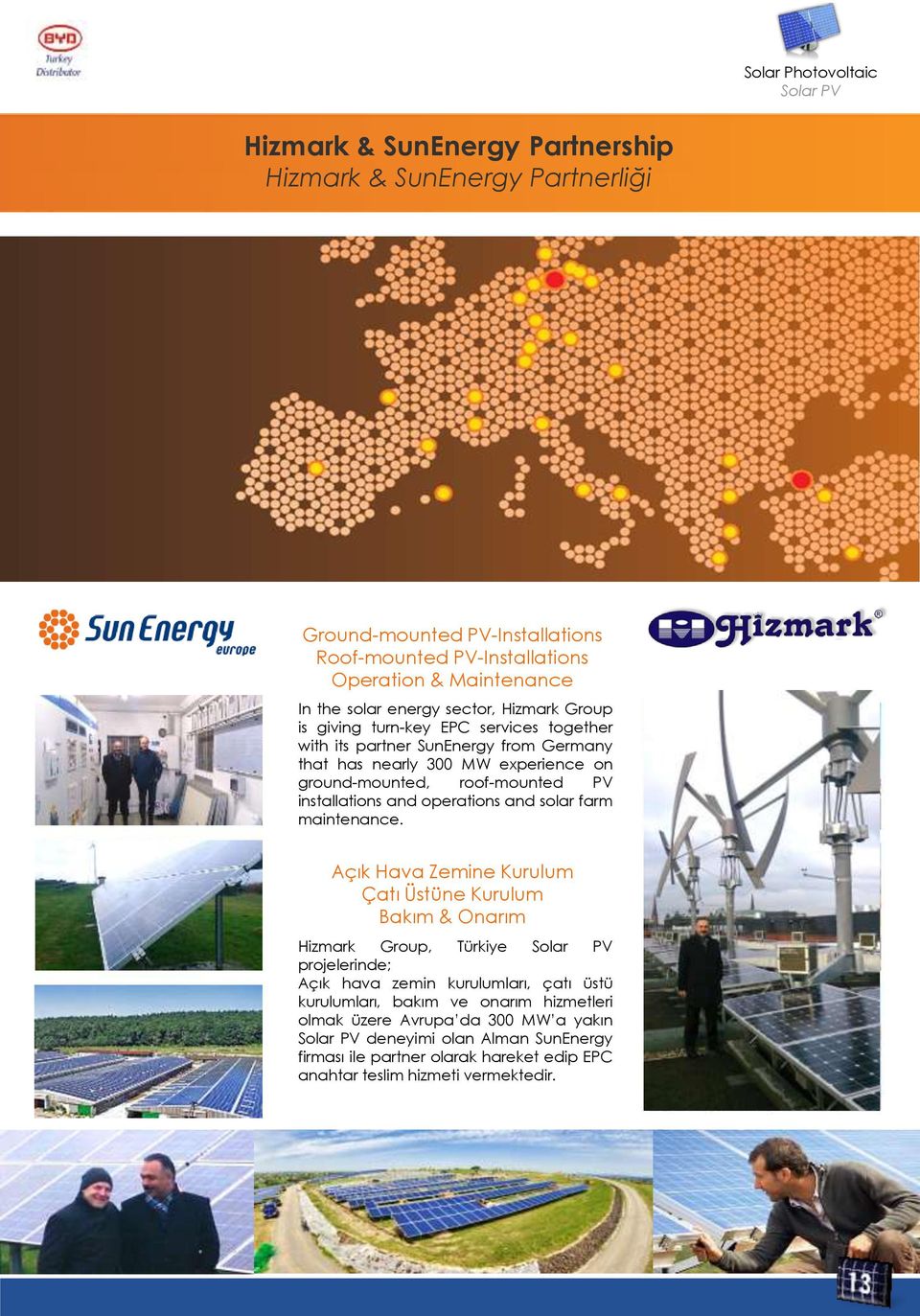 installations and operations and solar farm maintenance.