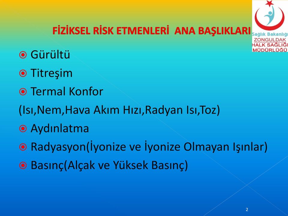 Aydınlatma Radyasyon(İyonize ve İyonize