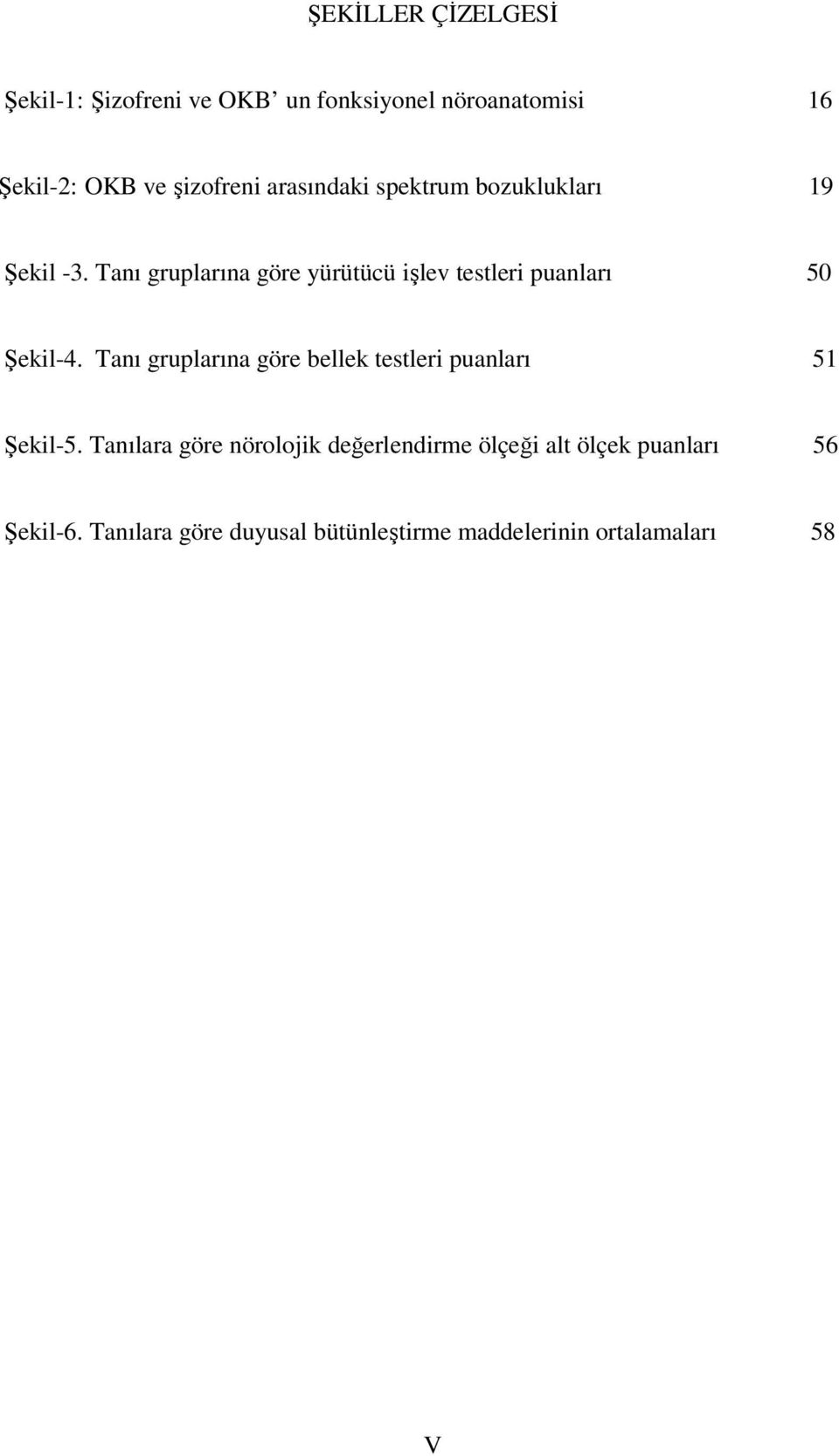 Tanı gruplarına göre yürütücü işlev testleri puanları 50 Şekil-4.