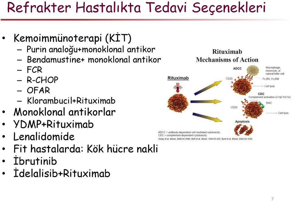 OFAR Klorambucil+Rituximab Monoklonal antikorlar YDMP+Rituximab