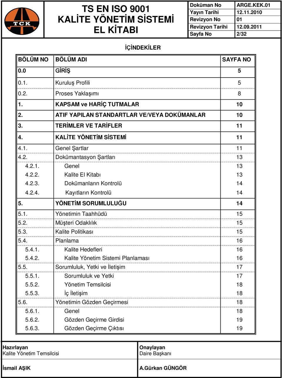 YÖNETİM SORUMLULUĞU 14 5.1. Yönetimin Taahhüdü 15 5.2. Müşteri Odaklılık 15 5.3. Kalite Politikası 15 5.4. Planlama 16 5.4.1. Kalite Hedefleri 16 5.4.2. Kalite Yönetim Sistemi Planlaması 16 5.5. Sorumluluk, Yetki ve İletişim 17 5.