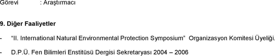 Protection Symposium Organizasyon Komitesi