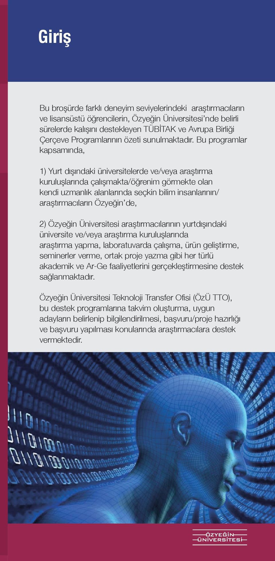 Bu programlar kapsamında, 1) Yurt dışındaki üniversitelerde ve/veya araştırma kuruluşlarında çalışmakta/öğrenim görmekte olan kendi uzmanlık alanlarında seçkin bilim insanlarının/ araştırmacıların