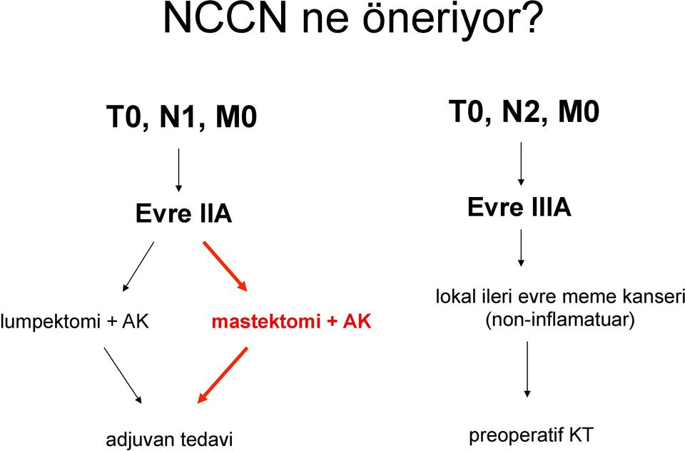 lumpektomi + AK mastektomi + AK lokal