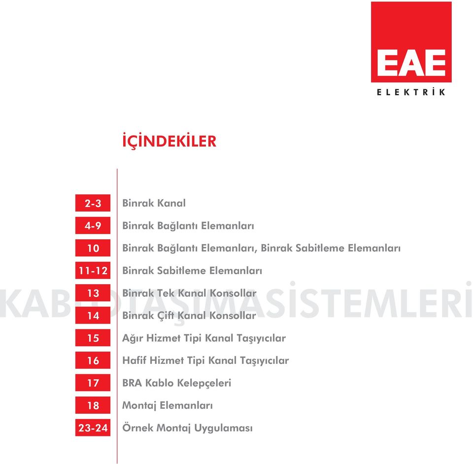 Binrak ek Kanal Konsollar Binrak Çift Kanal Konsollar ğır Hizmet ipi Kanal aşıyıcılar