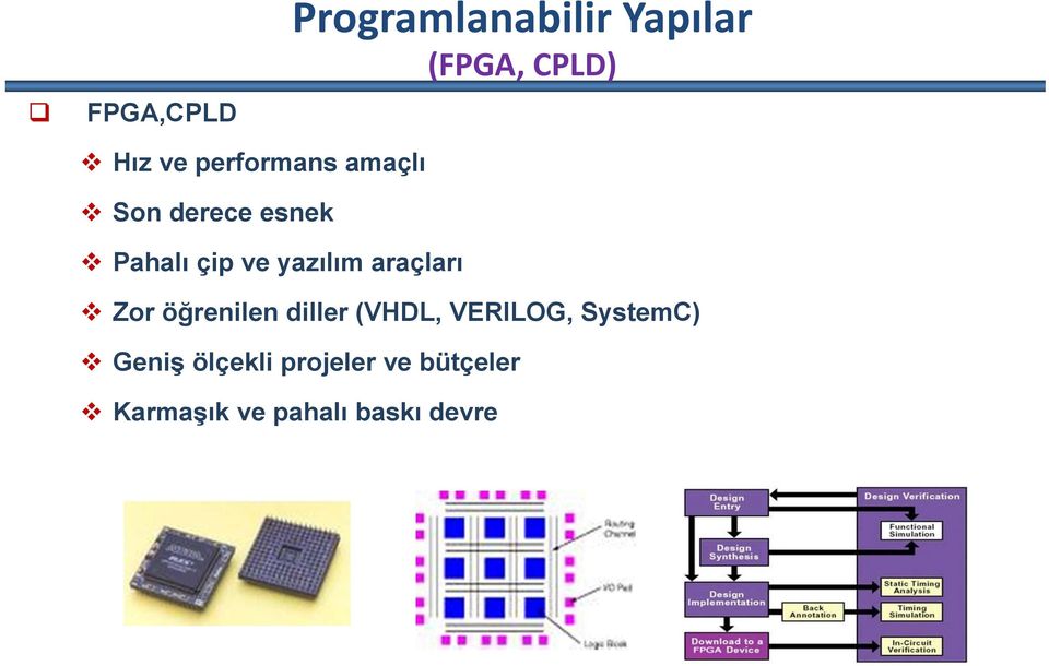 araçları Zor öğrenilen diller (VHDL, VERILOG, SystemC)