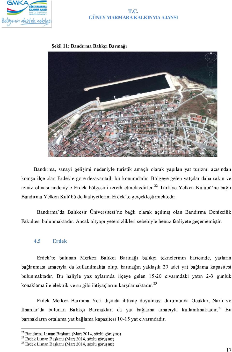22 Türkiye Yelken Kulubü ne bağlı Bandırma Yelken Kulübü de faaliyetlerini Erdek te gerçekleştirmektedir.