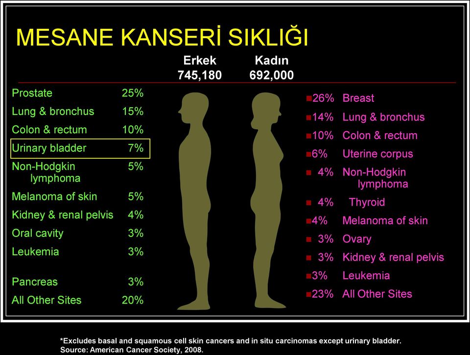 10% Colon & rectum 6% Uterine corpus 4% Non-Hodgkin lymphoma 4% 4% Thyroid 3% Ovary Melanoma of skin 3% Kidney & renal pelvis 3% Leukemia 23%