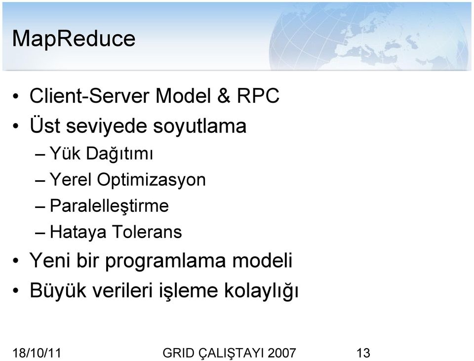 Paralelleştirme Hataya Tolerans Yeni bir programlama