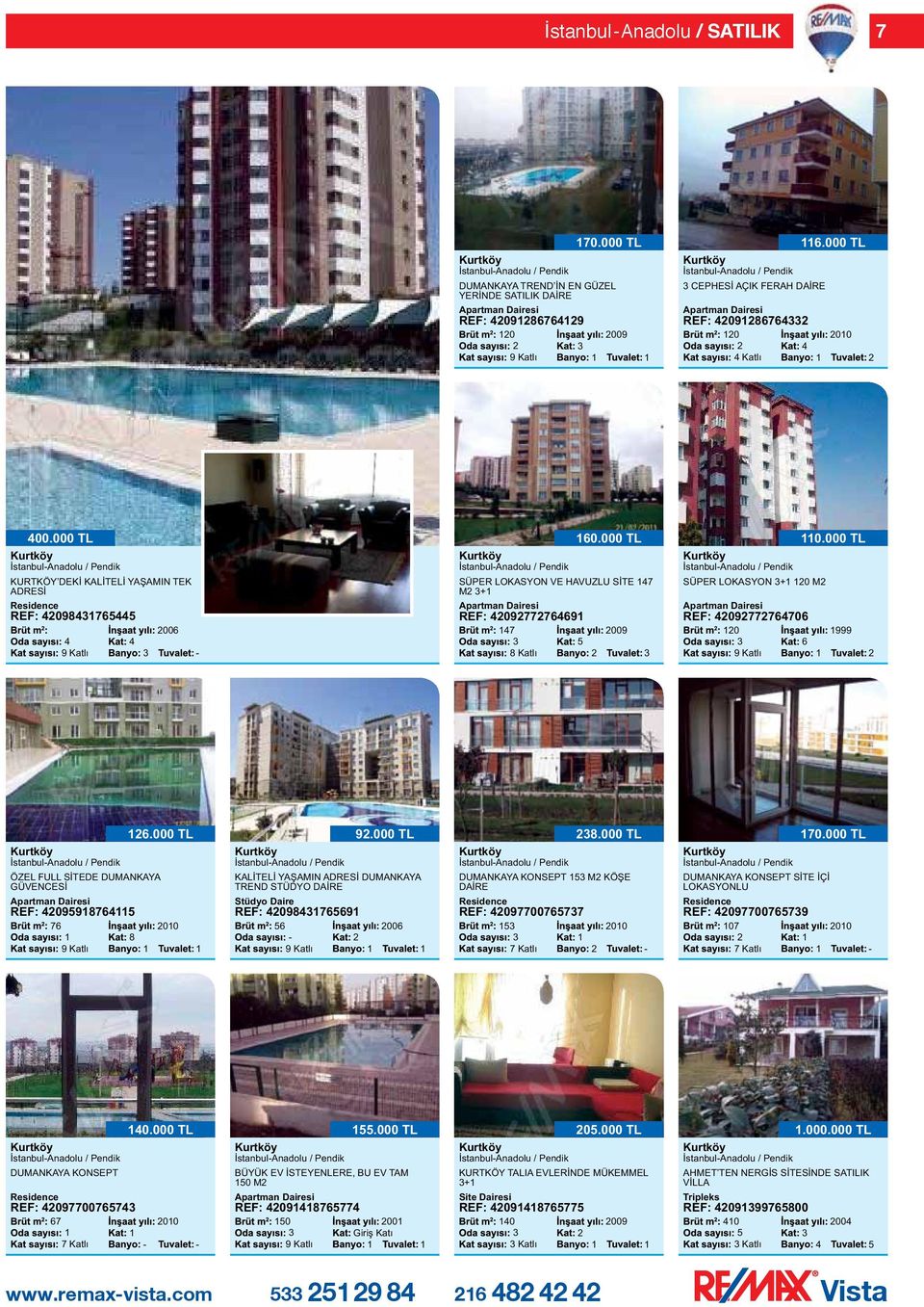 000 TL 009 İstanbulAnadolu / Pendik SÜPER LOKASYON + 0 M REF: 097776706 0 6 0.000 TL 999 İstanbulAnadolu / Pendik ÖZEL FULL SİTEDE DUMANKAYA GÜVENCESİ REF: 09976 76 6.