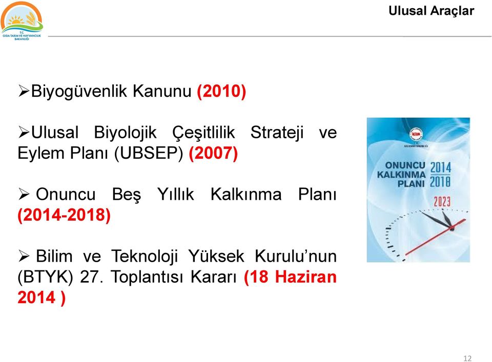 Yıllık Kalkınma Planı (2014-2018) Bilim ve Teknoloji Yüksek