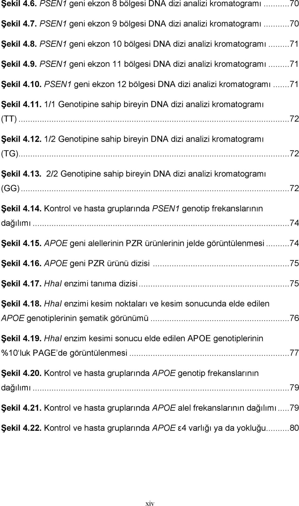 ..72 Şekil 4.12. 1/2 Genotipine sahip bireyin DNA dizi analizi kromatogramı (TG)...72 Şekil 4.13. 2/2 Genotipine sahip bireyin DNA dizi analizi kromatogramı (GG)...72 Şekil 4.14.