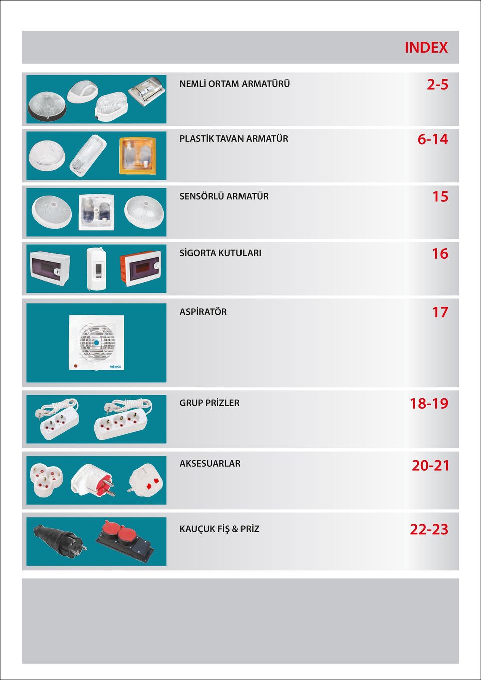 SİGORTA KUTULARI 6 ASPİRATÖR 7 GRUP