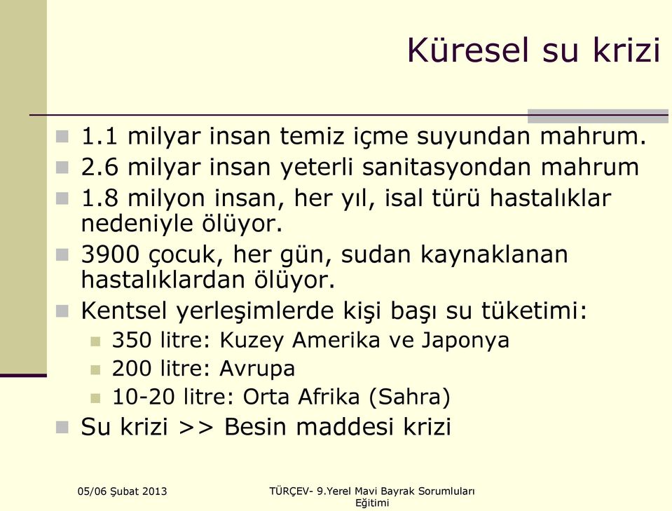 8 milyon insan, her yıl, isal türü hastalıklar nedeniyle ölüyor.