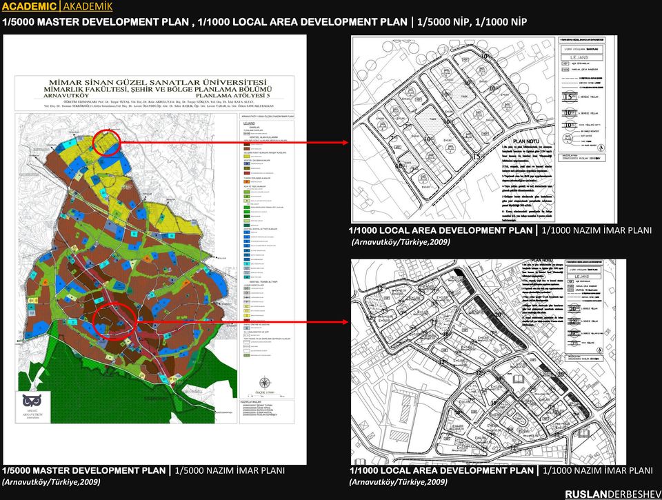 (Arnavutköy/Türkiye,2009) 1/5000 MASTER DEVELOPMENT PLAN 1/5000 NAZIM İMAR PLANI