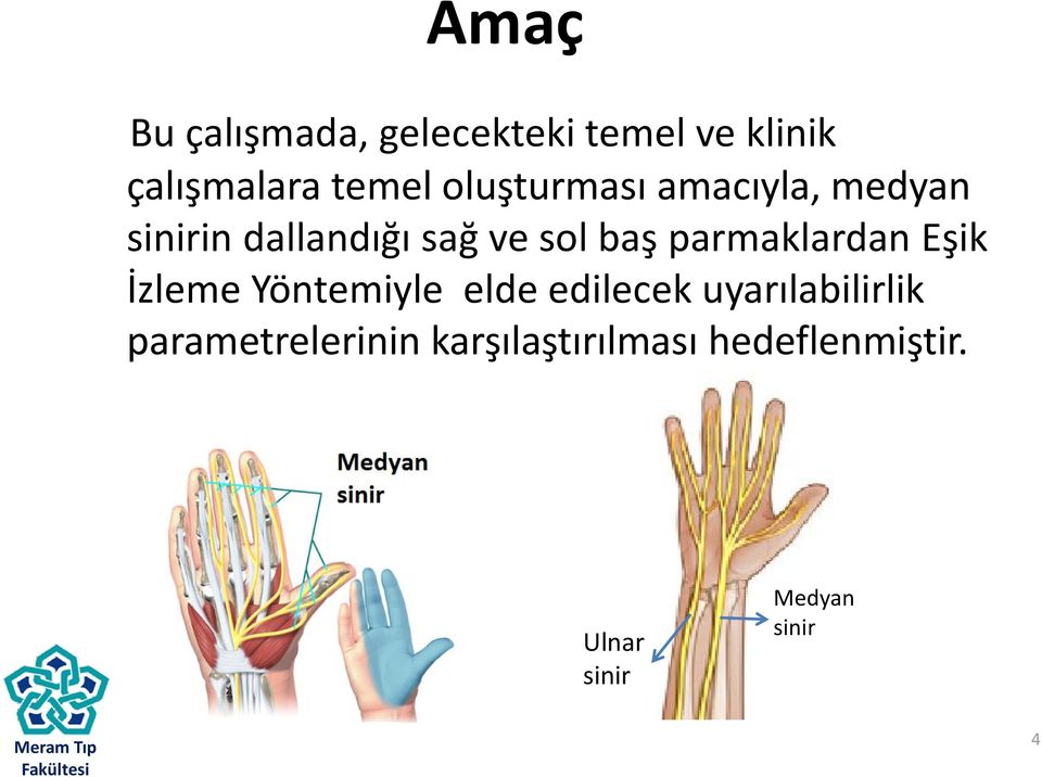 parmaklardan Eşik İzleme Yöntemiyle elde edilecek uyarılabilirlik