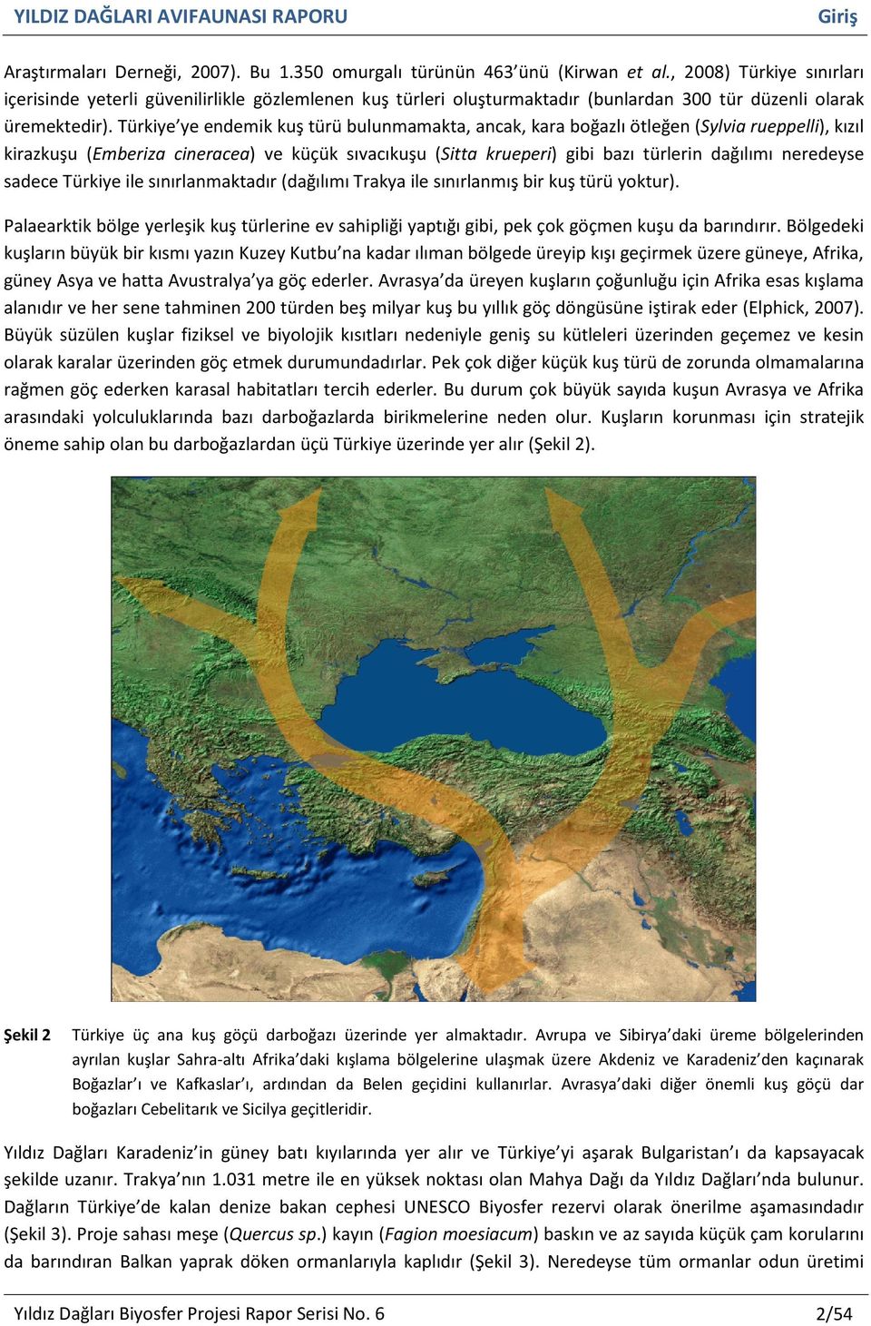 Türkiye ye endemik kuş türü bulunmamakta, ancak, kara boğazlı ötleğen (Sylvia rueppelli), kızıl kirazkuşu (Emberiza cineracea) ve küçük sıvacıkuşu (Sitta krueperi) gibi bazı türlerin dağılımı