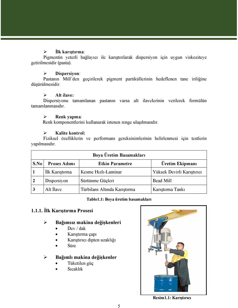 Alt ilave: Dispersiyonu tamamlanan pastanın varsa alt ilavelerinin verilerek formülün tamamlanmasıdır. Renk yapma: Renk komponentlerini kullanarak istenen renge ulaşılmasıdır.