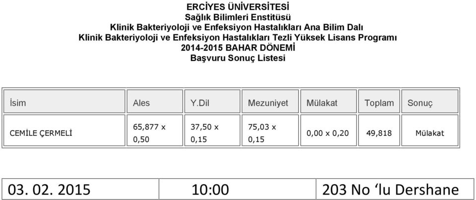 Programı İsim Ales Y.