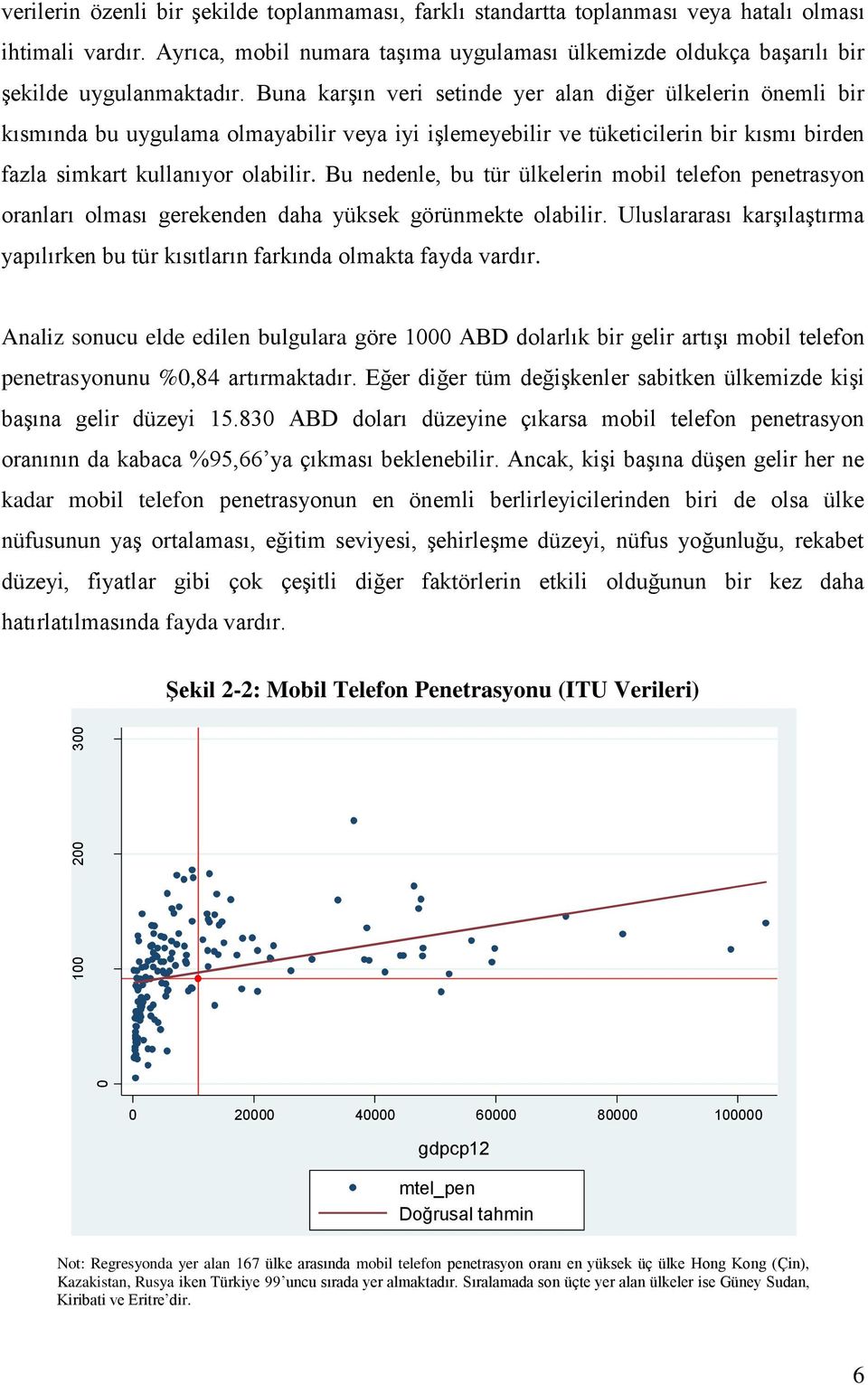 Buna karşın veri setinde yer alan diğer ülkelerin önemli bir kısmında bu uygulama olmayabilir veya iyi işlemeyebilir ve tüketicilerin bir kısmı birden fazla simkart kullanıyor olabilir.