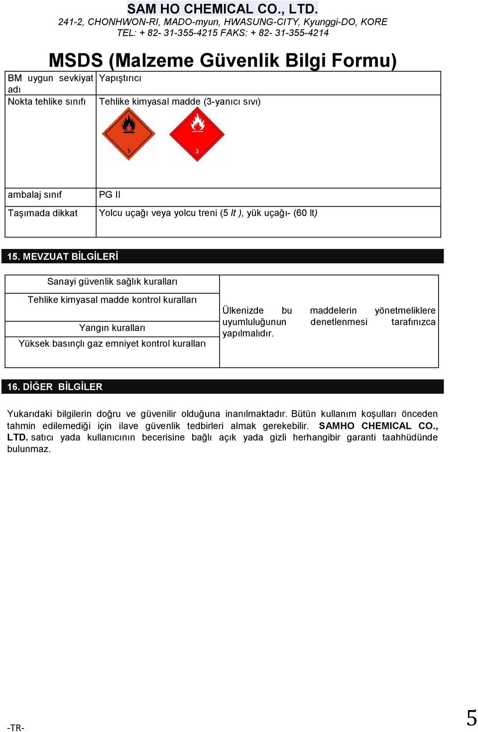 MSDS (Malzeme Güvenlik Bilgi Formu) - PDF Free Download