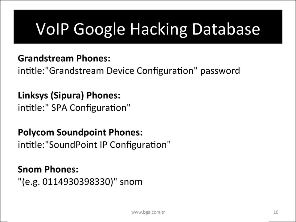 (Sipura) Phones: inotle:" SPA ConfiguraOon" Polycom Soundpoint