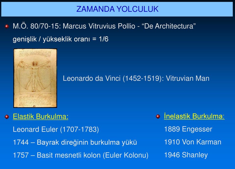 Burkulma: Leonard Euler (1707-1783) 1744 Barak direğinin burkulma ükü 1757 Basit