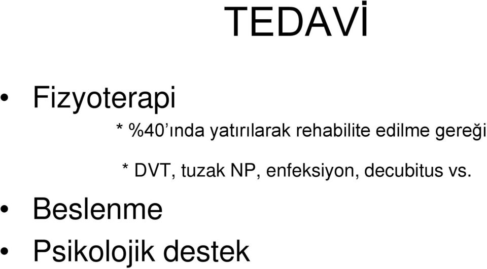 gereği * DVT, tuzak NP,