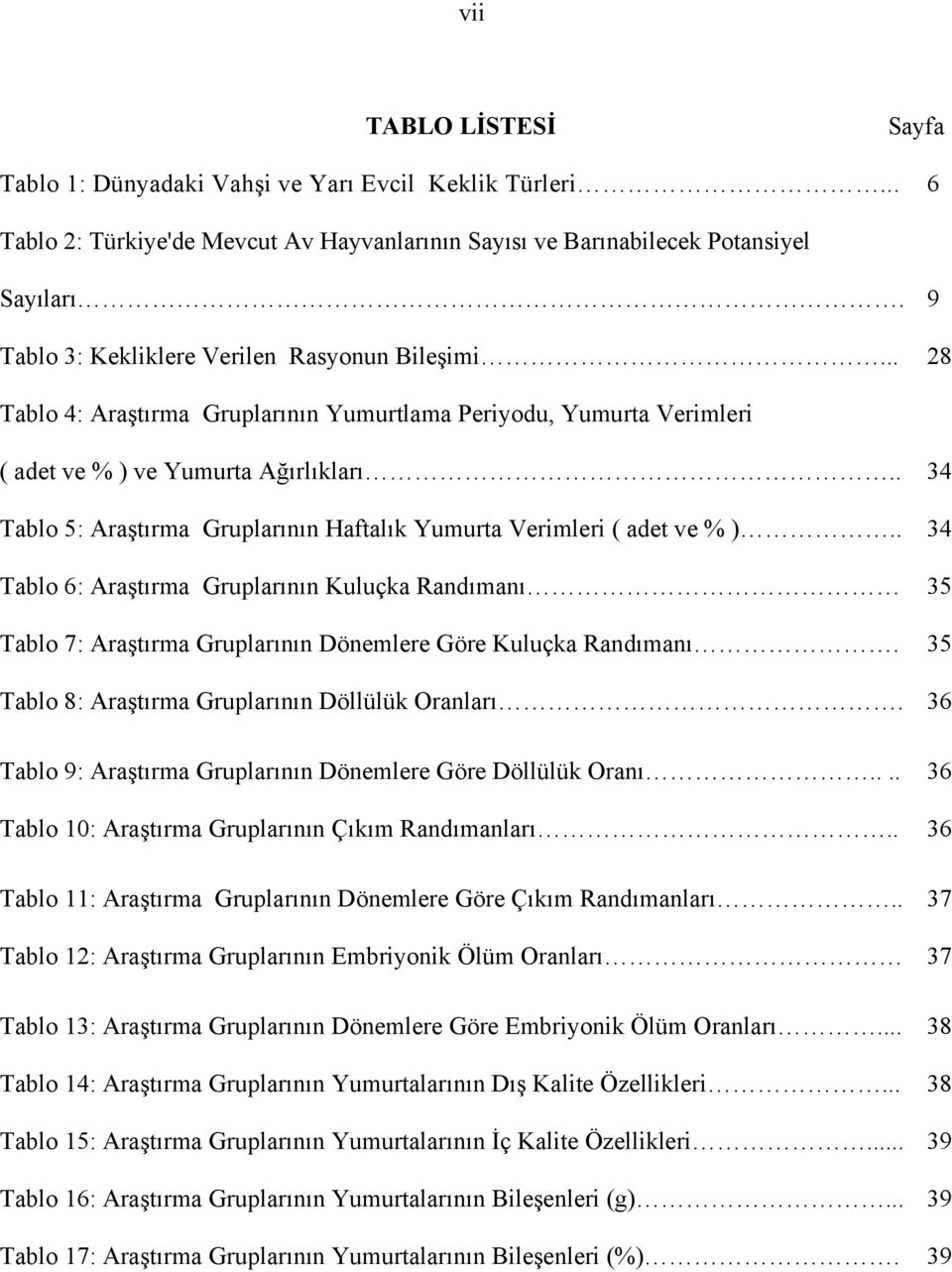 . 34 Tablo 5: Araştırma Gruplarının Haftalık Yumurta Verimleri ( adet ve % ).. 34 Tablo 6: Araştırma Gruplarının Kuluçka Randımanı 35 Tablo 7: Araştırma Gruplarının Dönemlere Göre Kuluçka Randımanı.