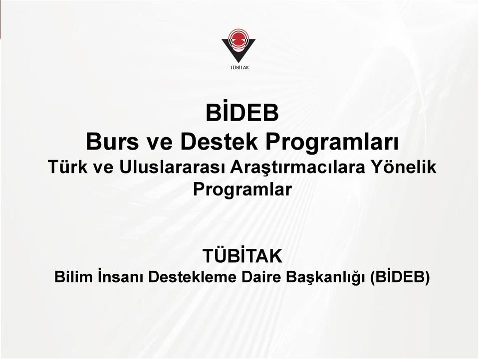 Araştırmacılara Yönelik Programlar