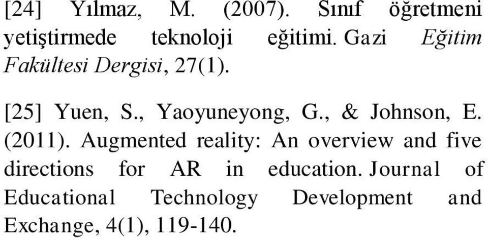 , & Johnson, E. (2011).