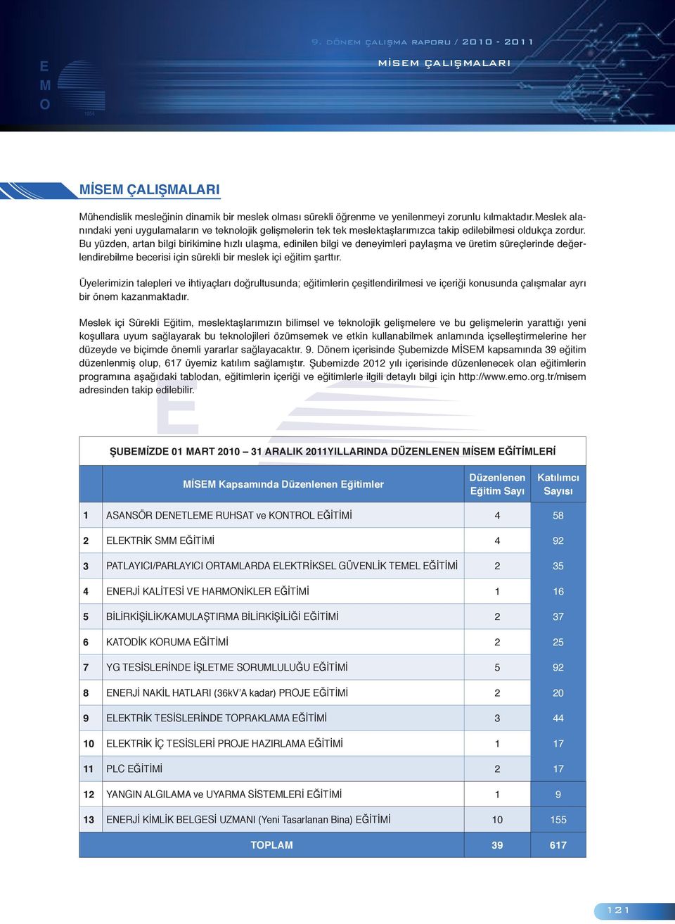 Bu yüzden, artan bilgi birikimine hızlı ulaşma, edinilen bilgi ve deneyimleri paylaşma ve üretim süreçlerinde değerlendirebilme becerisi için sürekli bir meslek içi eğitim şarttır.