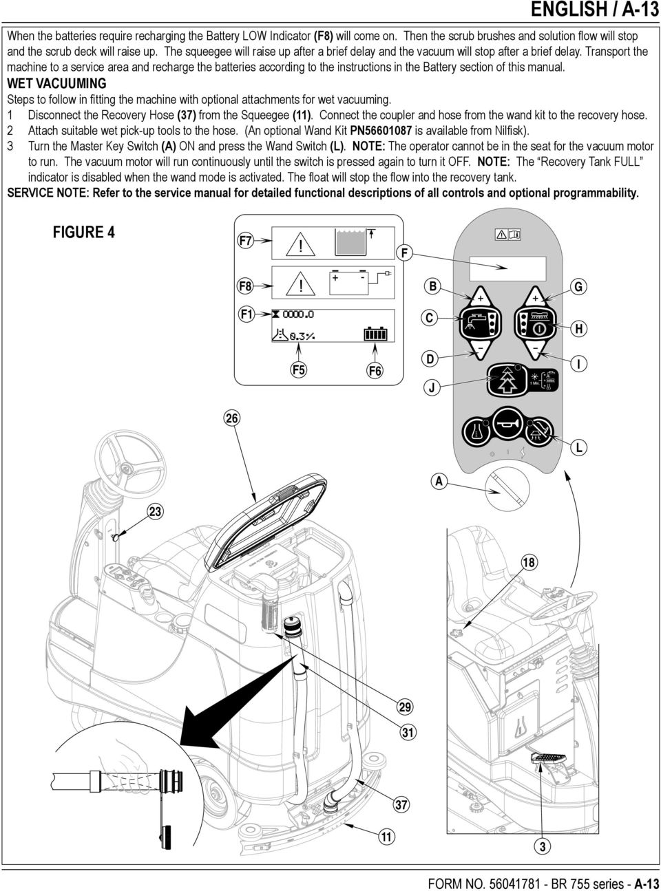 Transport the machine to a service area and recharge the batteries according to the instructions in the Battery section of this manual.