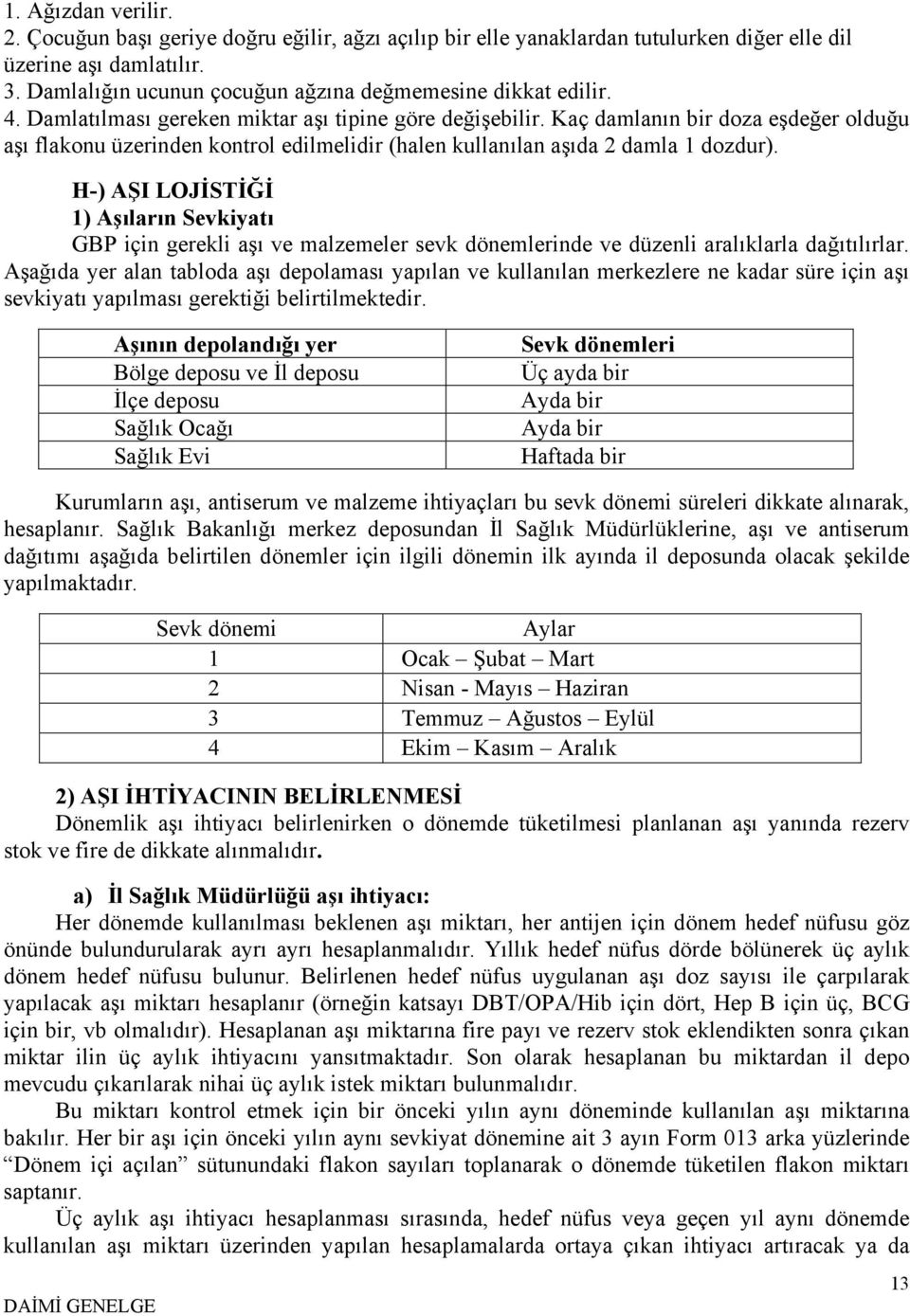 Kaç damlanın bir doza eşdeğer olduğu aşı flakonu üzerinden kontrol edilmelidir (halen kullanılan aşıda 2 damla 1 dozdur).