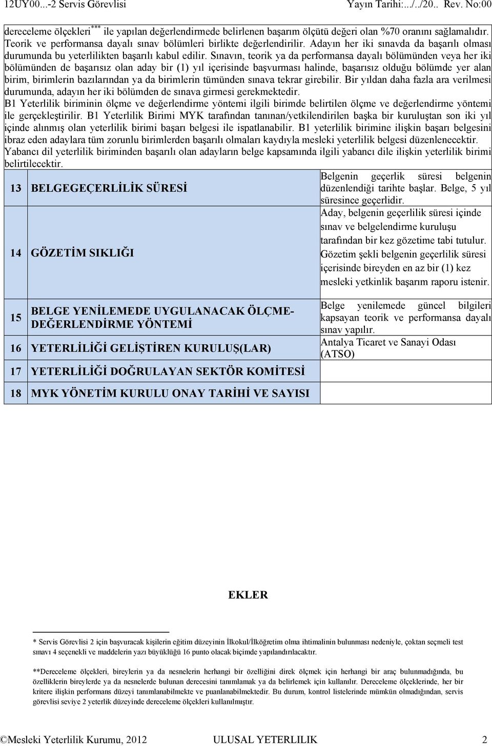 Sınavın, teorik ya da performansa dayalı bölümünden veya her iki bölümünden de başarısız olan aday bir (1) yıl içerisinde başvurması halinde, başarısız olduğu bölümde yer alan birim, birimlerin