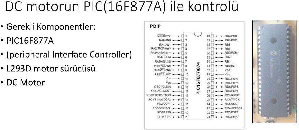 PIC16F877A (peripheral Interface