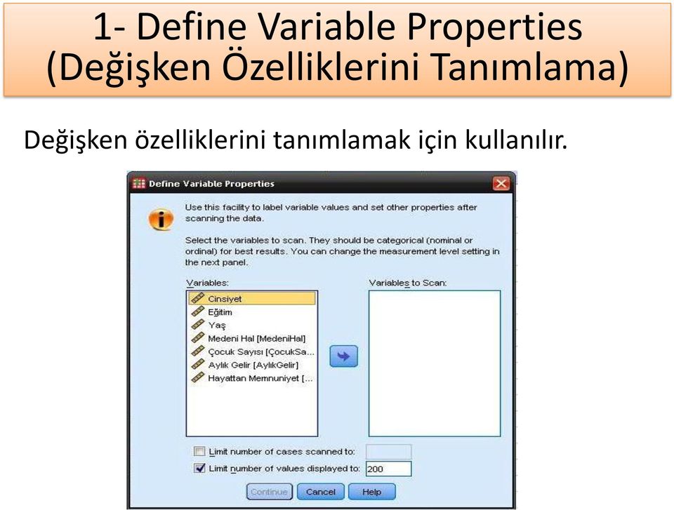 Özelliklerini Tanımlama)