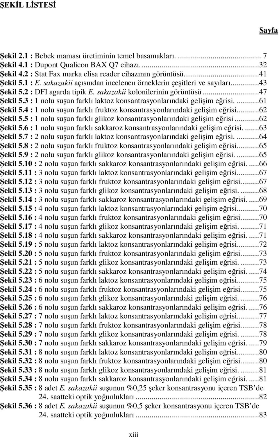 3 : 1 nolu suşun farklı laktoz konsantrasyonlarındaki gelişim eğrisi....61 Şekil 5.4 : 1 nolu suşun farklı fruktoz konsantrasyonlarındaki gelişim eğrisi....62 Şekil 5.