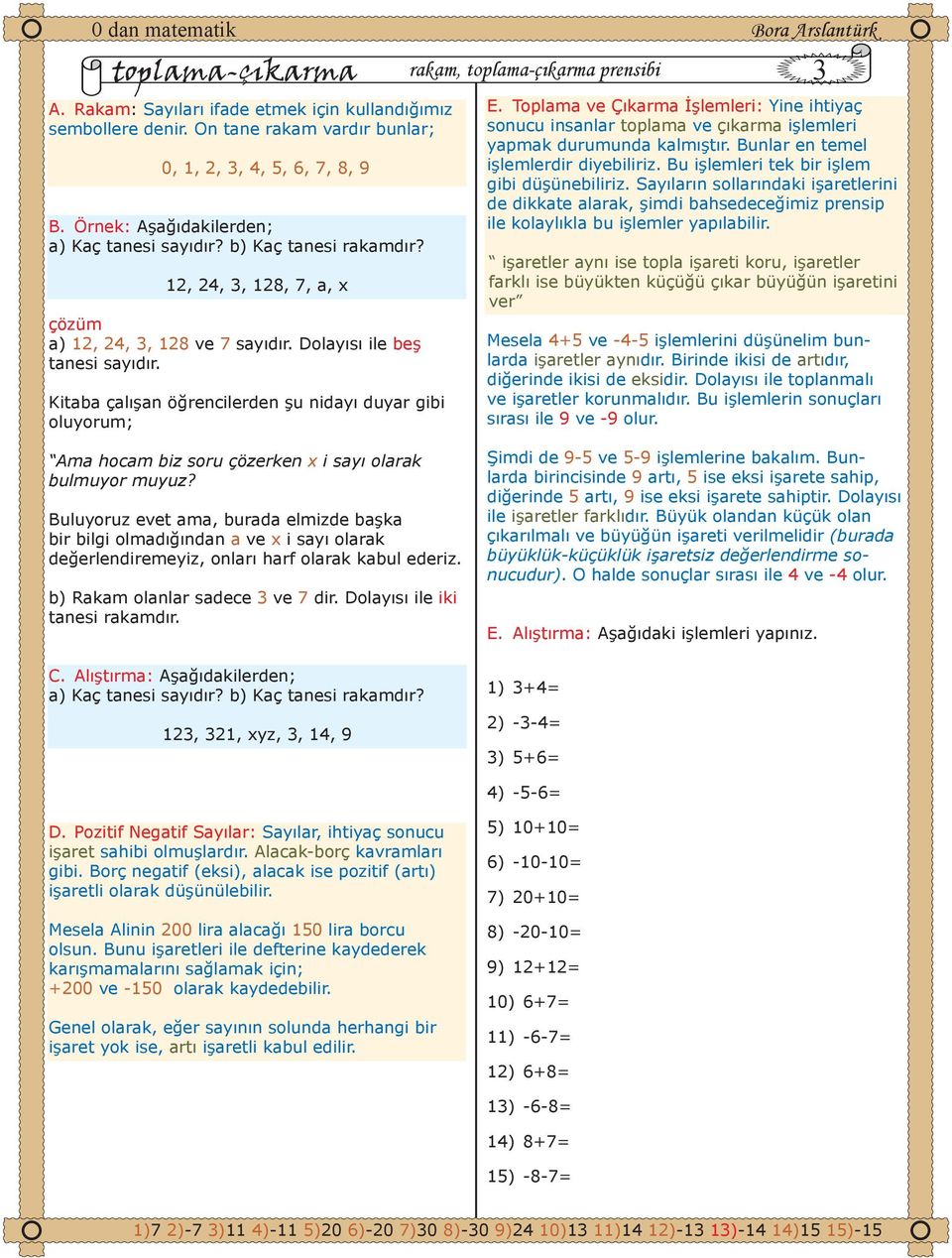 0 dan matematik. Bora Arslantürk. çalışma kitabı - PDF Free Download