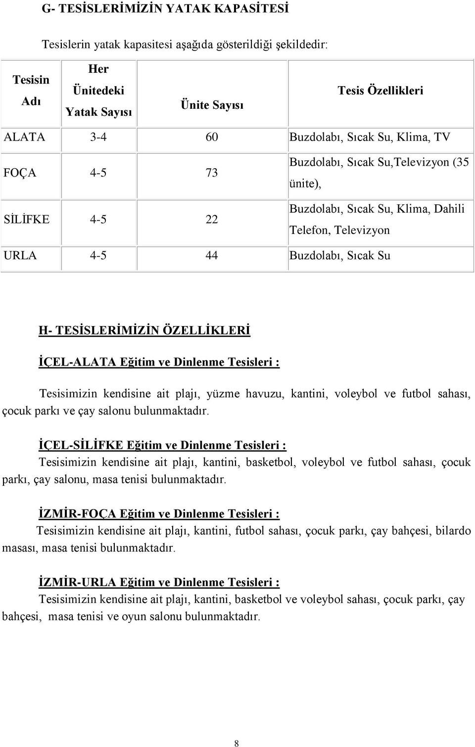 İÇEL-ALATA Eğitim ve Dinlenme Tesisleri : Tesisimizin kendisine ait plajı, yüzme havuzu, kantini, voleybol ve futbol sahası, çocuk parkı ve çay salonu bulunmaktadır.