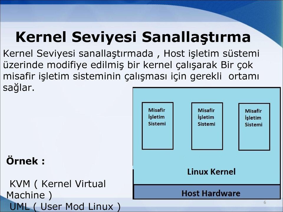 çalışarak Bir çok misafir işletim sisteminin çalışması için