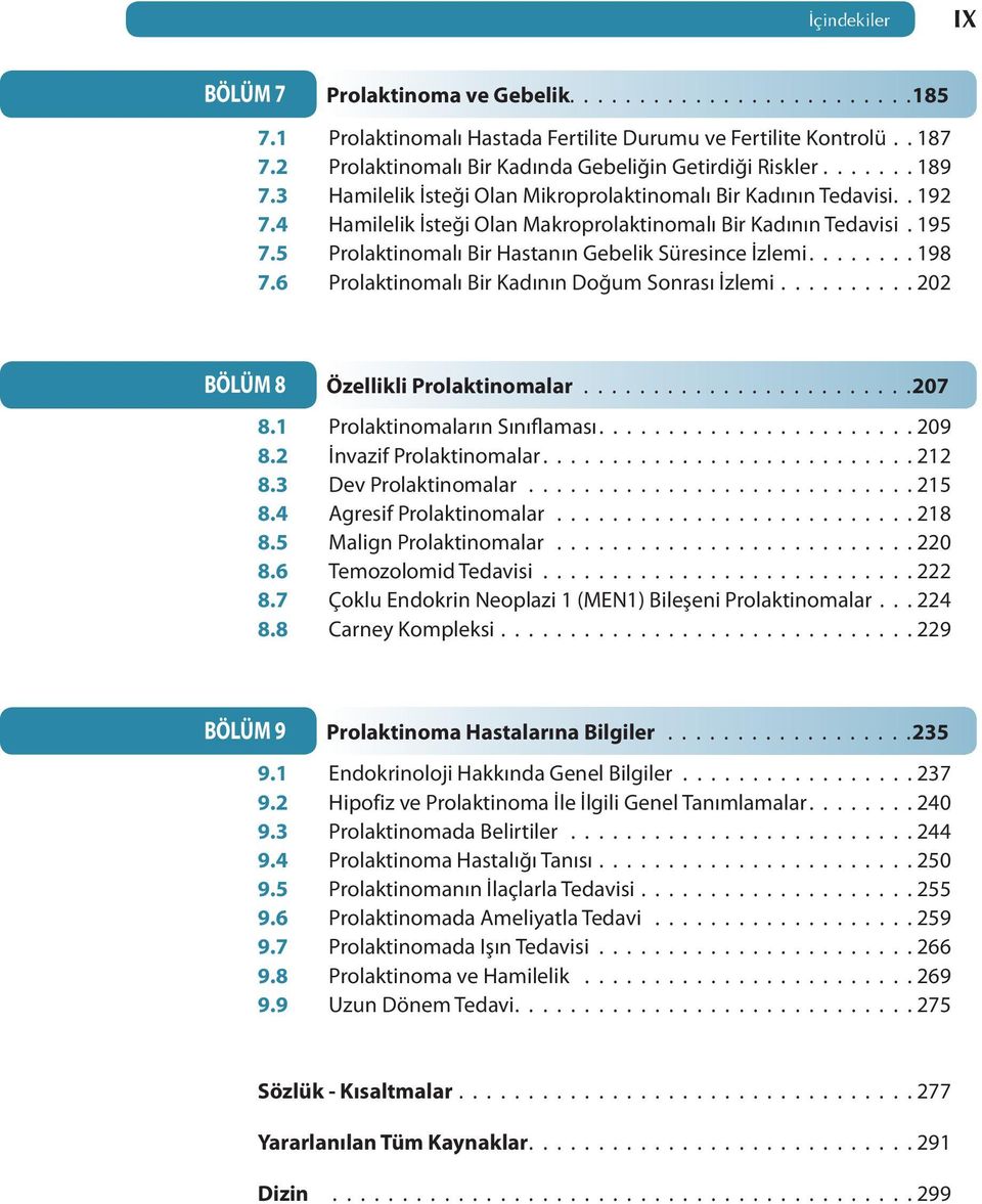 4 Hamilelik İsteği Olan Makroprolaktinomalı Bir Kadının Tedavisi. 195 7.5 Prolaktinomalı Bir Hastanın Gebelik Süresince İzlemi........ 198 7.6 Prolaktinomalı Bir Kadının Doğum Sonrası İzlemi.