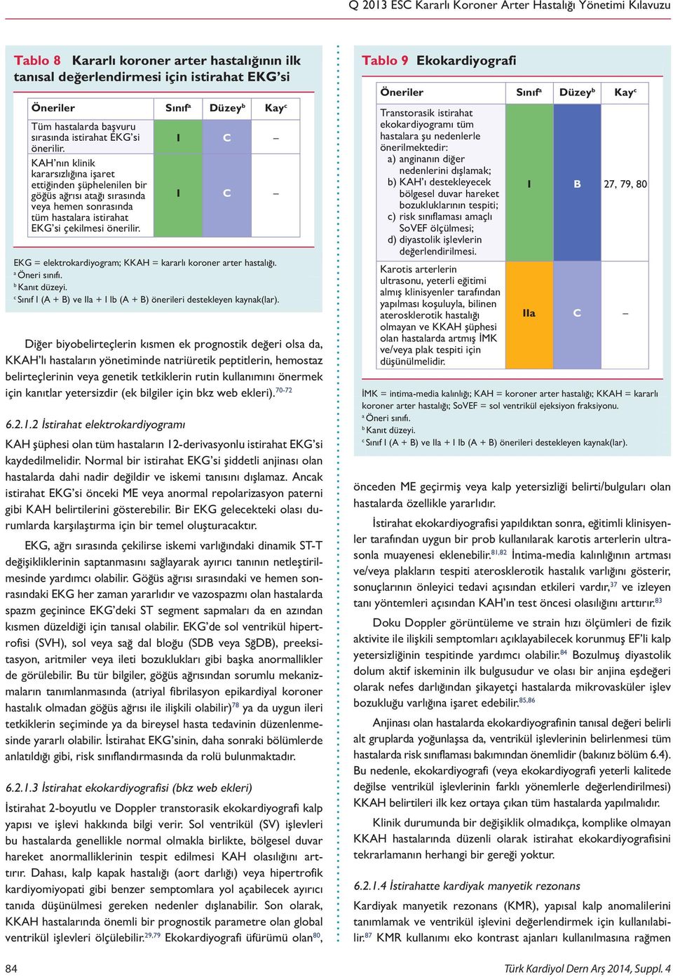 Sınıf Diğer iyoelirteçlerin kısmen ek prognostik değeri ols d, KKAH lı hstlrın yönetiminde ntriüretik peptitlerin, hemostz elirteçlerinin vey genetik tetkiklerin rutin kullnımını önermek için knıtlr