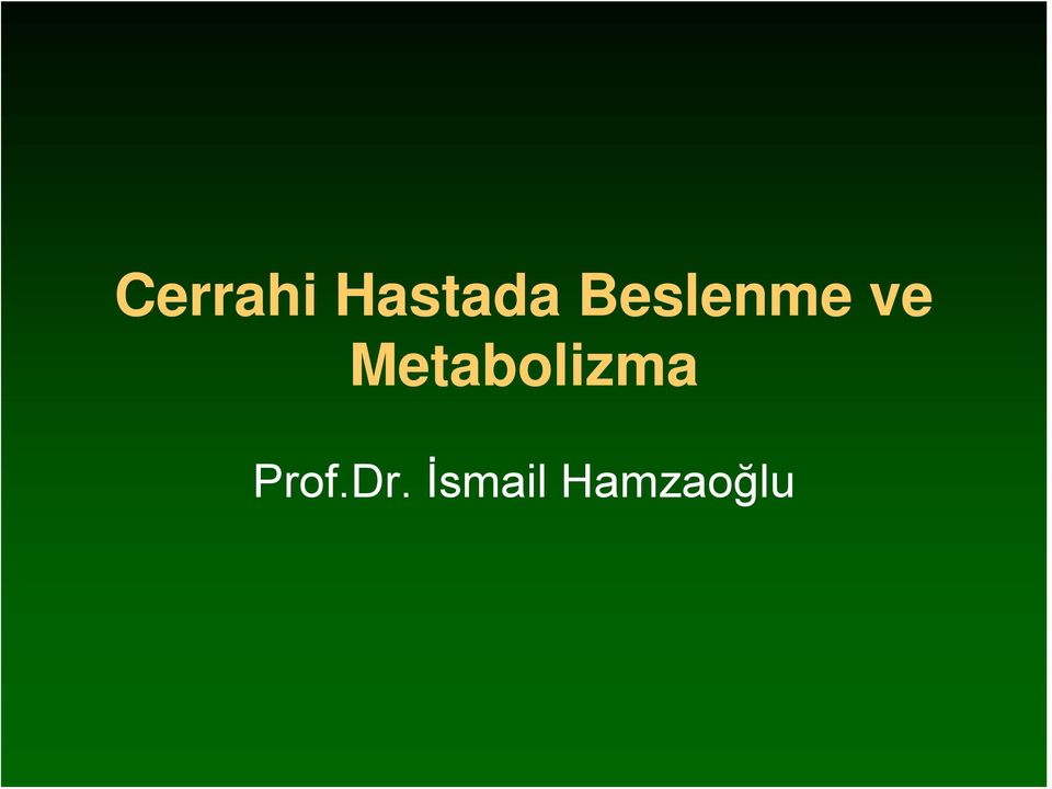 Metabolizma Prof.