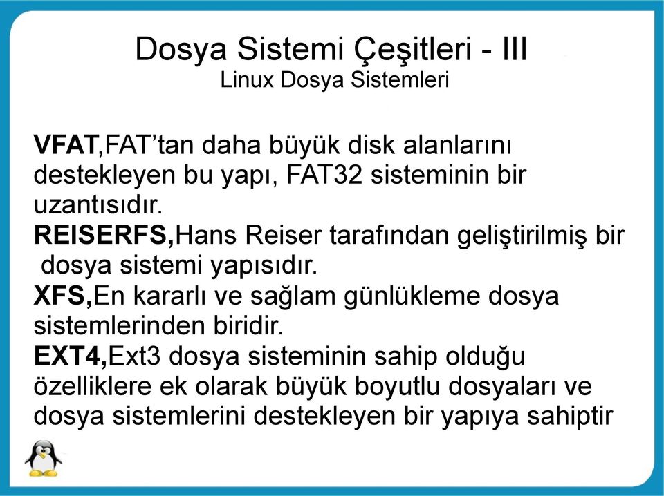 REISERFS,Hans Reiser tarafından geliştirilmiş bir dosya sistemi yapısıdır.