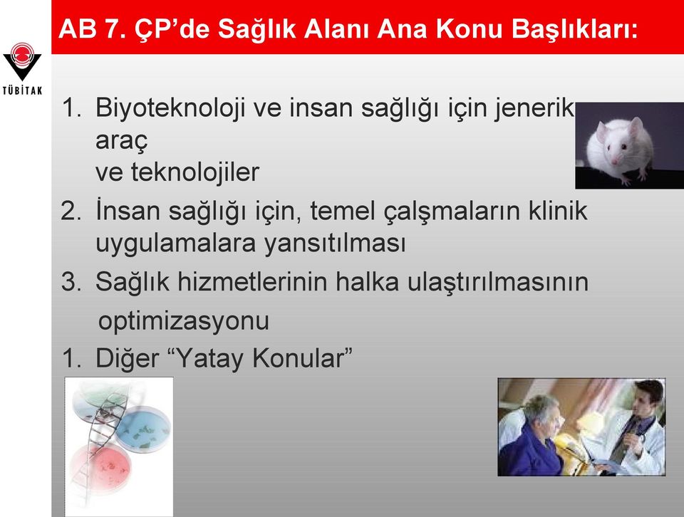 İnsan sağlığı için, temel çalşmaların klinik uygulamalara