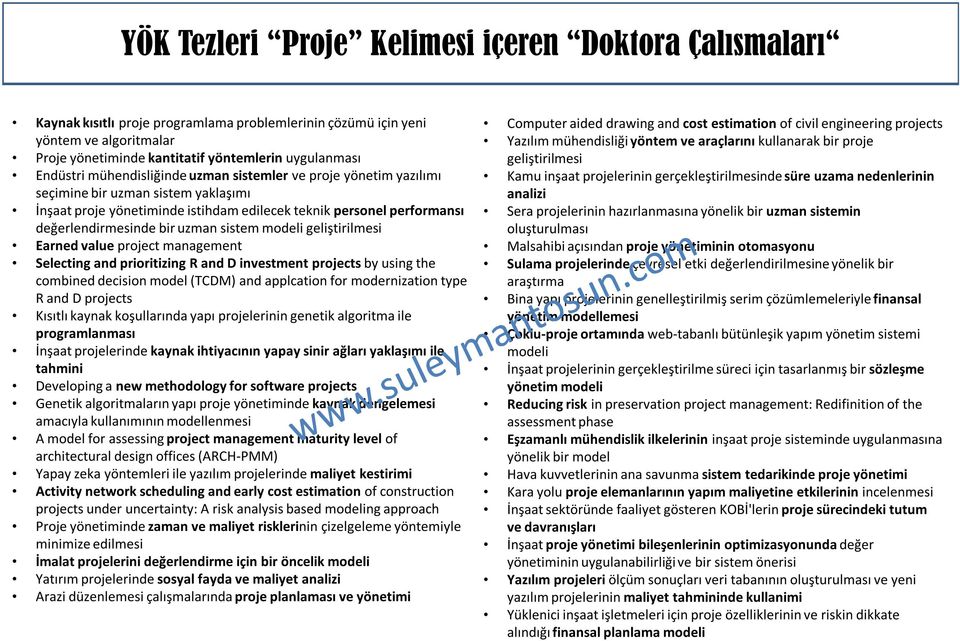 uzman sistem modeli geliştirilmesi Earned value project management Selecting and prioritizing R and D investment projects by using the combined decision model (TCDM) and applcation for modernization