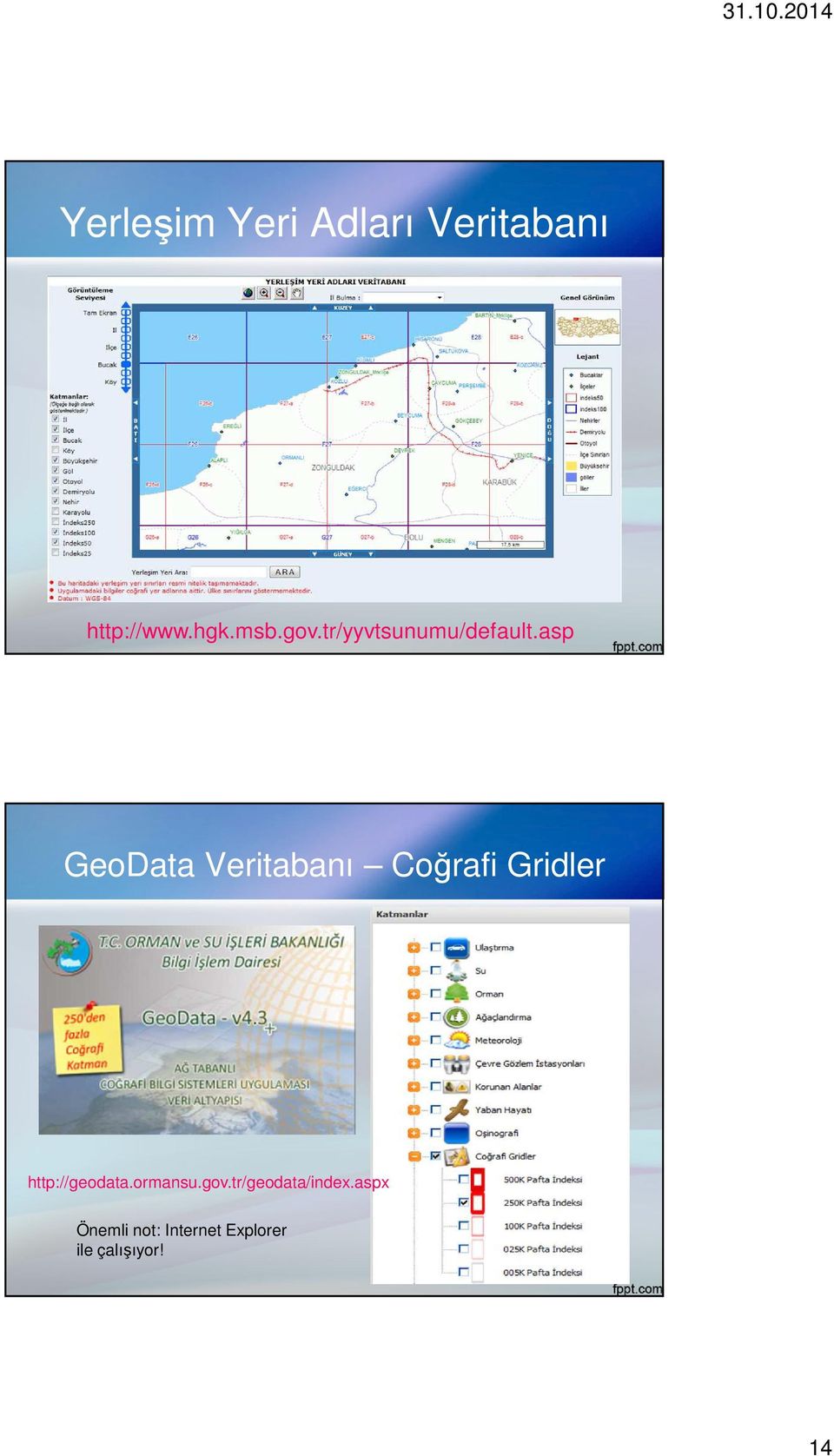 asp GeoData Veritabanı Coğrafi Gridler