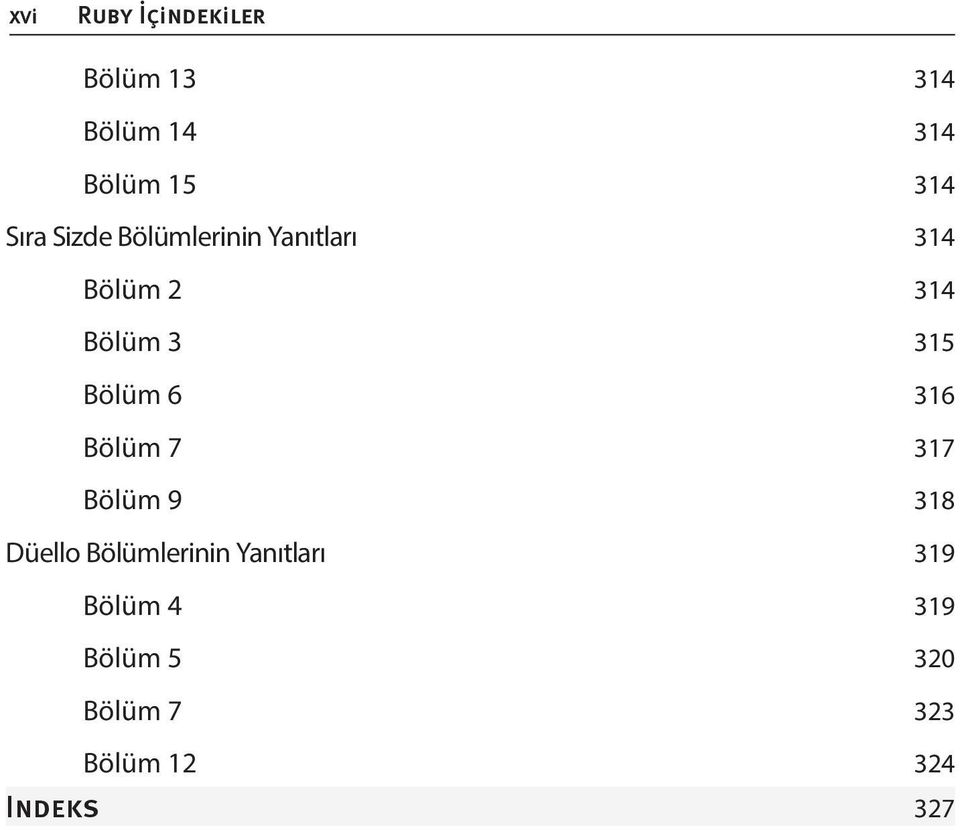 6 316 Bölüm 7 317 Bölüm 9 318 Düello Bölümlerinin