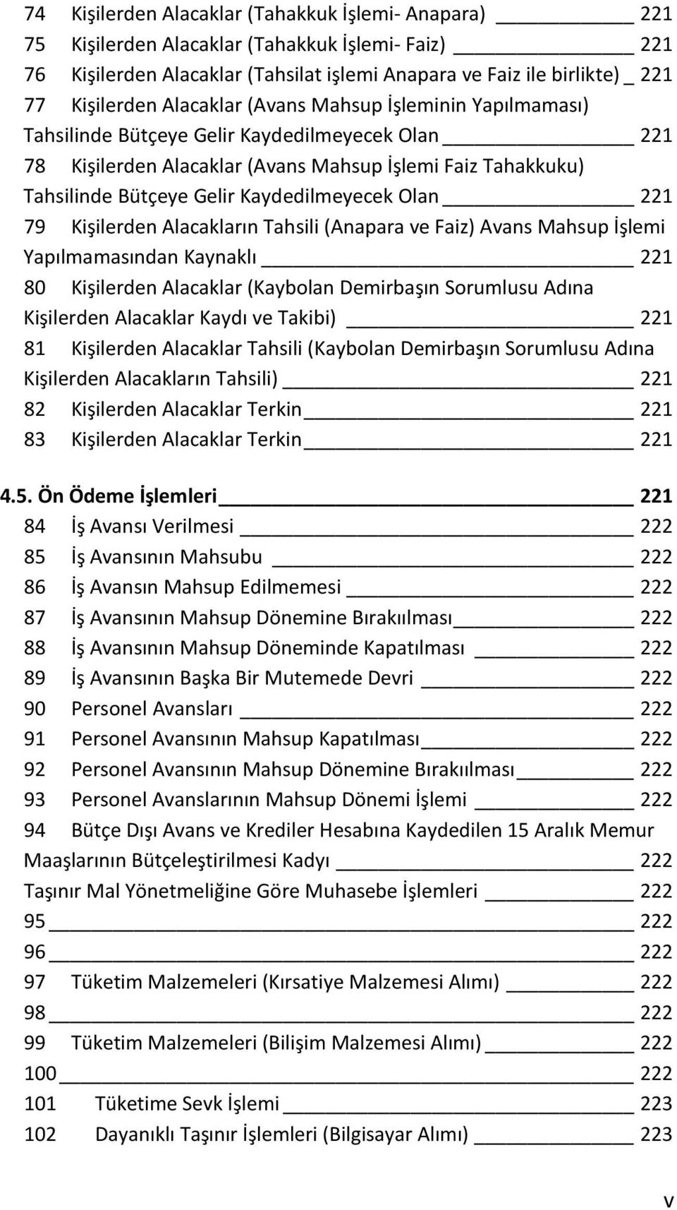 Olan 221 79 Kişilerden Alacakların Tahsili (Anapara ve Faiz) Avans Mahsup İşlemi Yapılmamasından Kaynaklı 221 80 Kişilerden Alacaklar (Kaybolan Demirbaşın Sorumlusu Adına Kişilerden Alacaklar Kaydı